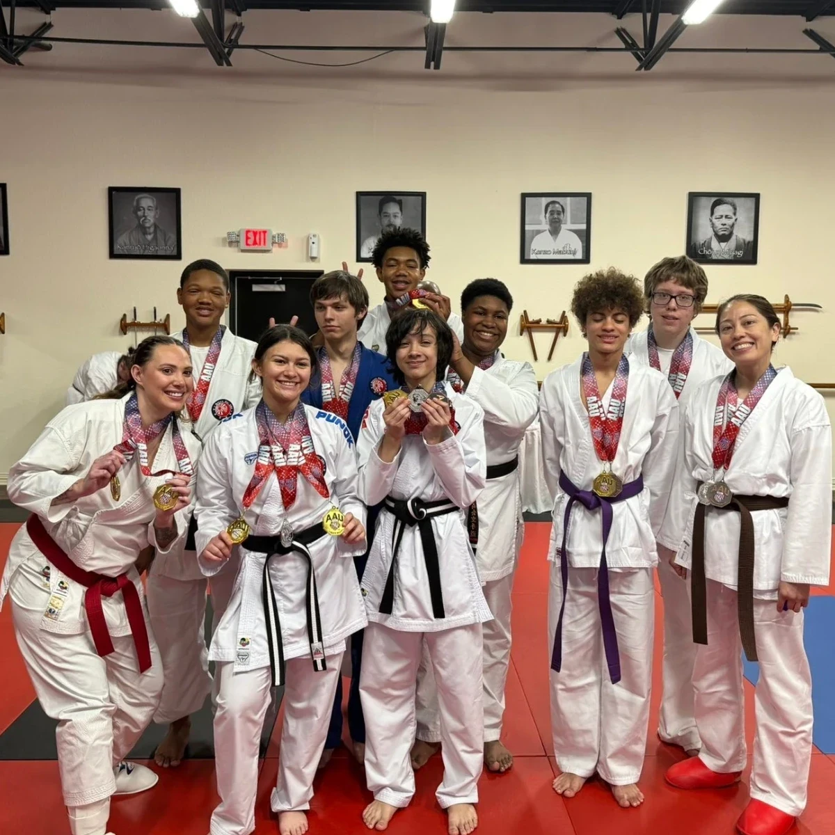 Students training at The Blazing Dragon Dojo