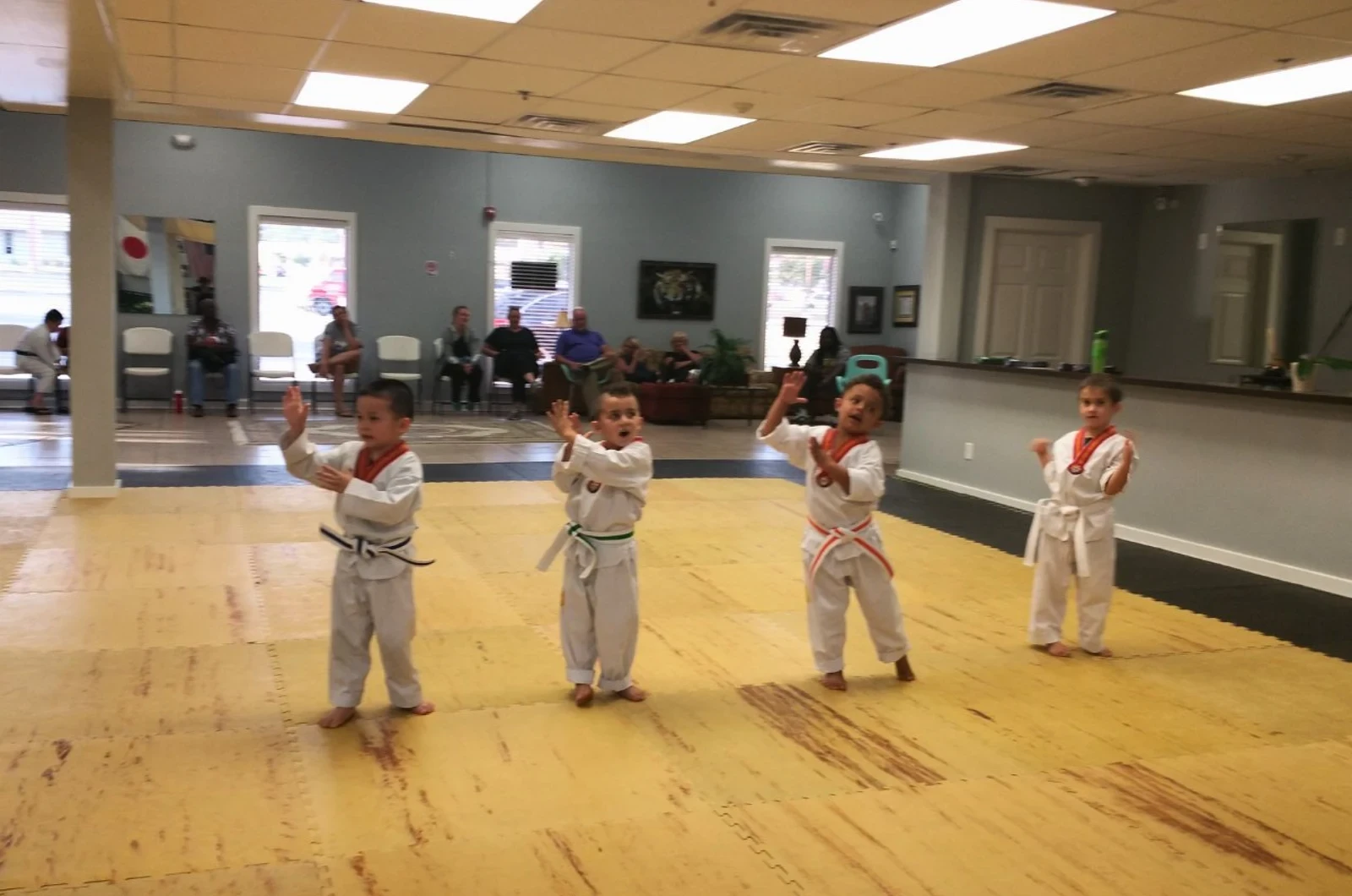 Junior martial arts class at The Blazing Dragon Dojo