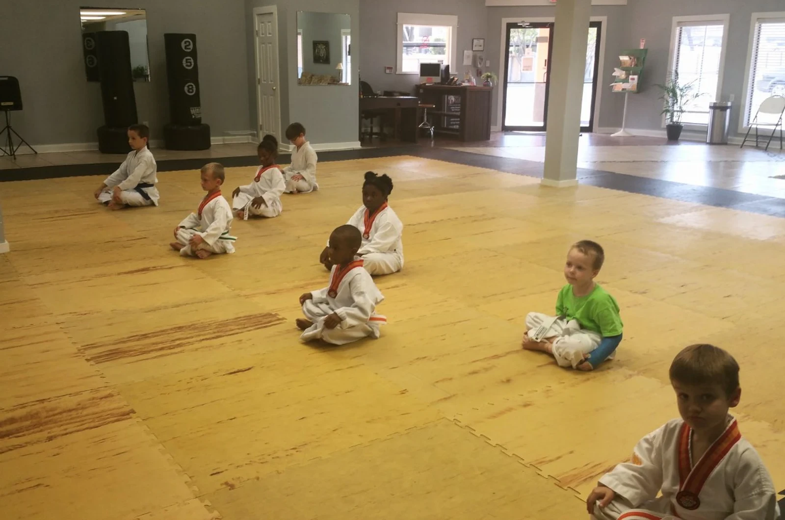 Child building coordination in martial arts